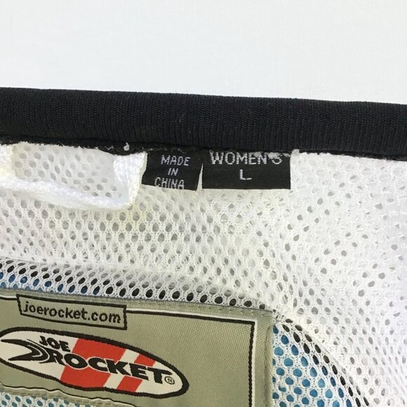 Joe Rocket Womens Cleo Motorcycle Jacket Size L White Silver Mesh Padded Armored - Picture 13 of 16